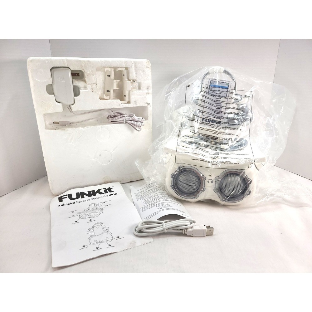 NEW FUNKit DJ Animated Speaker Vintage iPod Docking System Missing Box